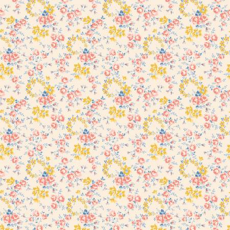 Palace Gardens - Petal Crown B - Cream - Yardage