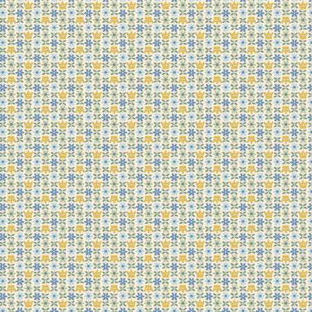 Palace Gardens - Royal Posies A - Green - Yardage