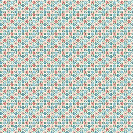 Palace Gardens - Royal Posies C - Blue - Yardage