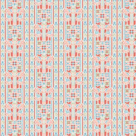 Palace Gardens - Stately Gardens C - Pink - Yardage