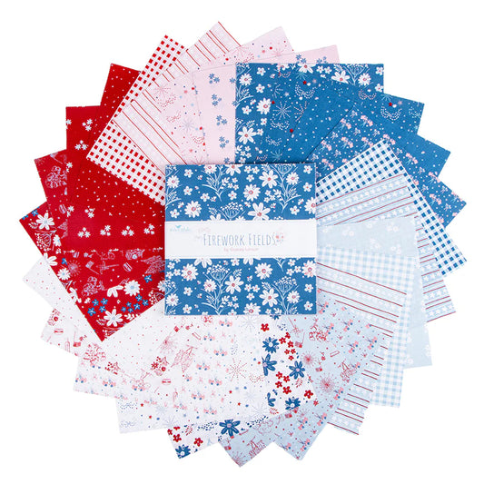 Firework Fields - 10" Squares, 42 pcs - Layer Cake