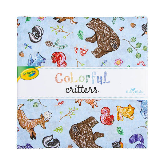 Colorful Critters - 10" Squares, 42 pcs - Layer Cake