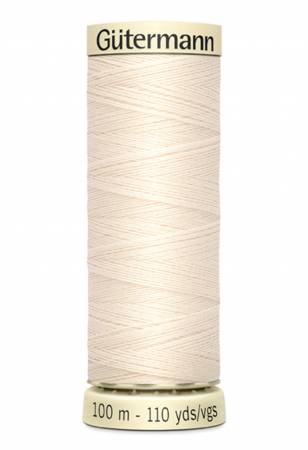Gutermann - Polyester All Purpose Thread - 100m/110yds - #22 - Eggshell