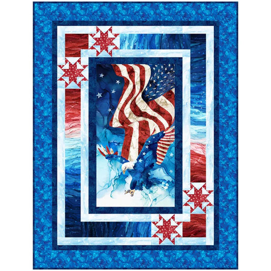Rippling Colors Patriotic Quilt Kit