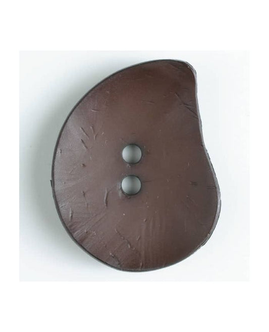 50mm Teardrop Dark Brown Button