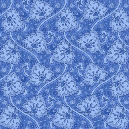 Blue Belle - Blue Paisley - Yardage