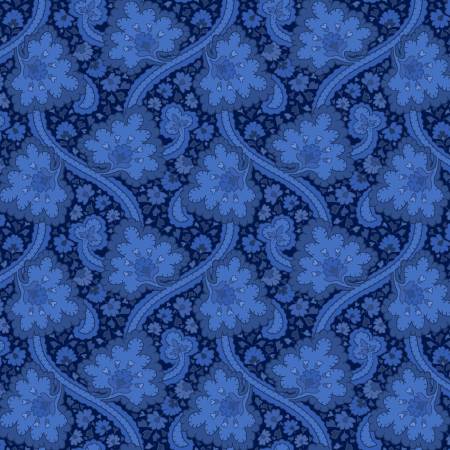 Blue Belle - Navy Paisley - Yardage