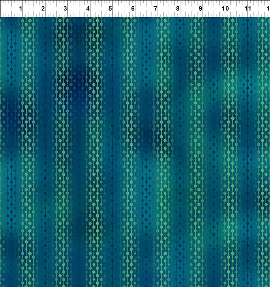 La Luna - Ombre Stripe- Teal - Yardage