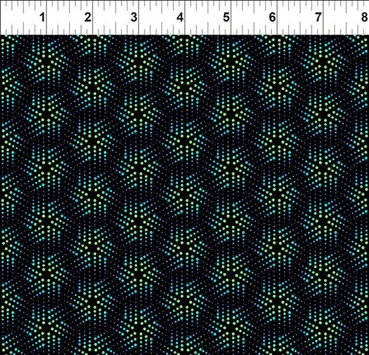 La Luna - Bursts- Black - Yardage