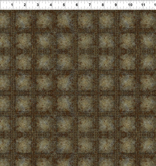 Steampunk Menagerie - Rivets - Gray - Yardage