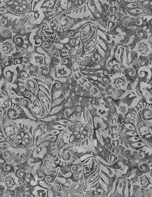 Forest Trails - Paisley & Flowers - Gray - Yardage