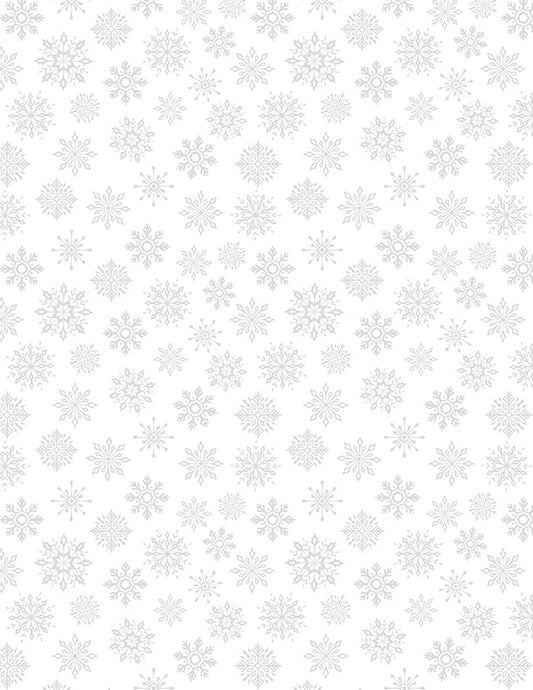 Stocking Stuffers 2 Small Snowflakes White On White Fabric