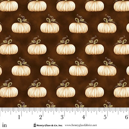 Hello Pumpkin 1891-33 Brown Fabric