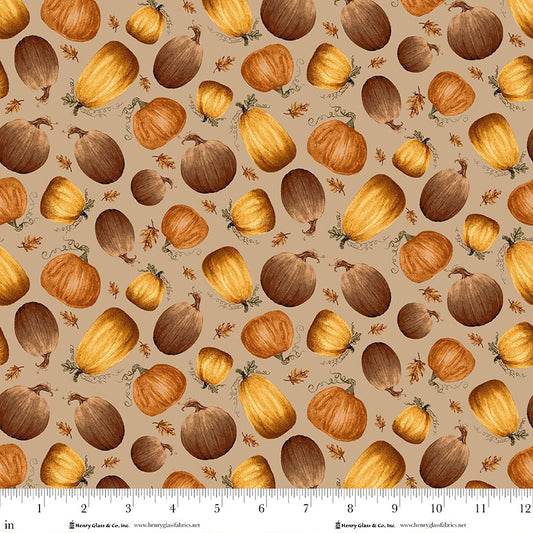 Hello Pumpkin 1892-33 Taupe Fabric