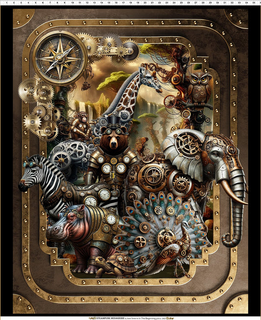 Steampunk Menagerie - Large Panel 43" x 35" - Panel
