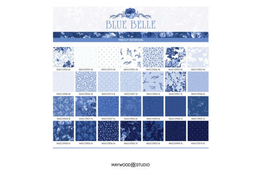 Blue Belle - 2.5" Strips Fabric - Jelly Roll