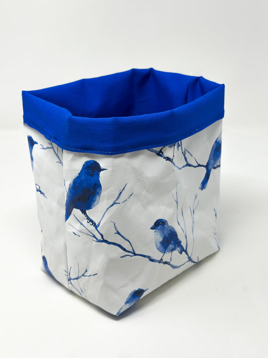 Tub Totes - Blue Birds Watercolor #21