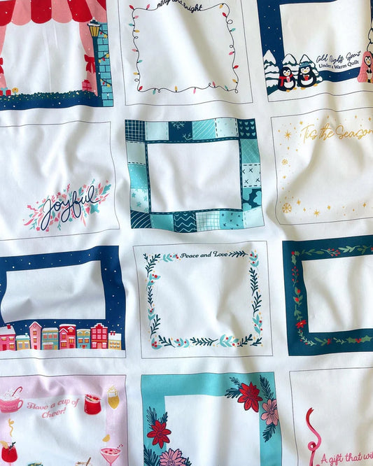 Holiday Quilt Holiday Labels 24" x 43" Panel