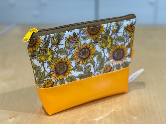 Clear Vinyl Bag #269 - Sunflowers with Orange Base