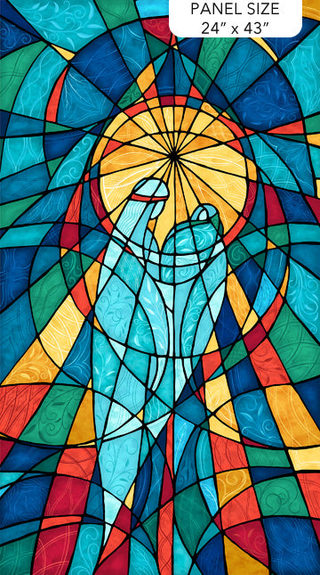 Nativity Teal Multi 42 X 24" - Panel