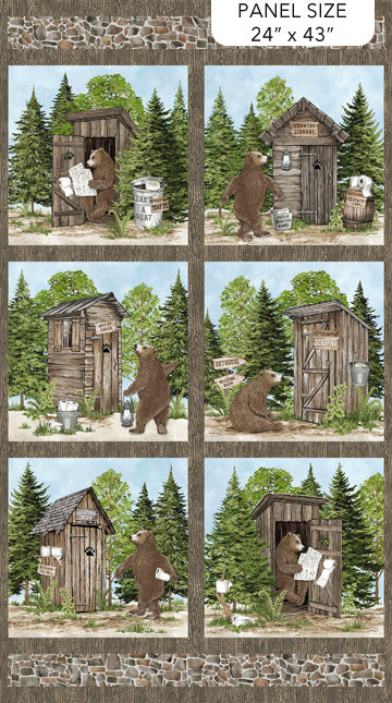 Bear Necessities - Bear Panel 24"x 43" - Panel