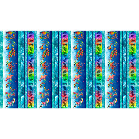 The Deep Sea Creatures Decorative Strip Yardage