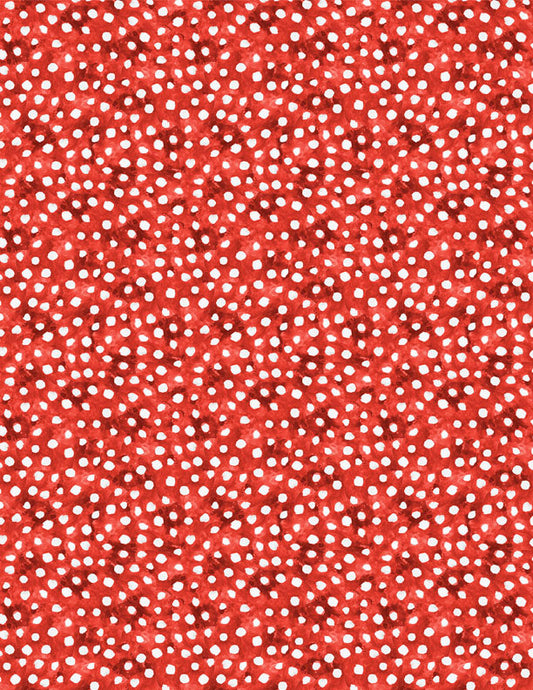 Merry Gnome-ments Mushroom Dots Red Fabric