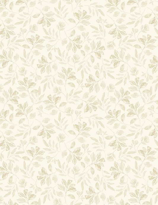Scarlet Dreams Tonal Leaves Cream 30112-221 Yardage