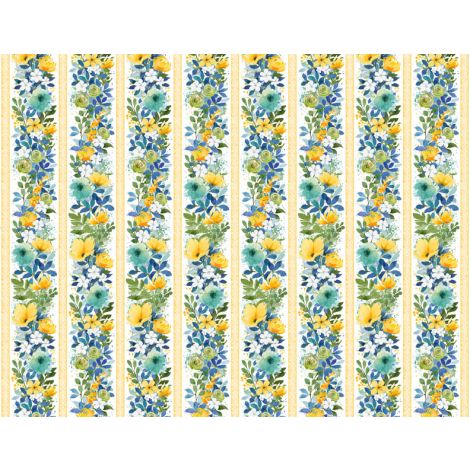 Sunlit Serenade Repeating Stripe Multi Fabric