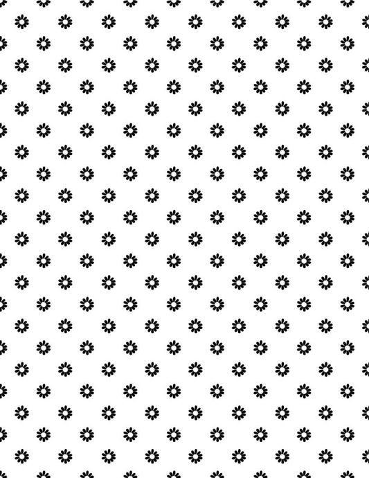 Shadow Blooms Daisy Dot White Fabric