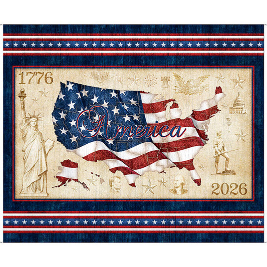 1776 American Flag 43"x36" - Panel