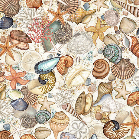 Nauticus - Shells - Cream - Yardage