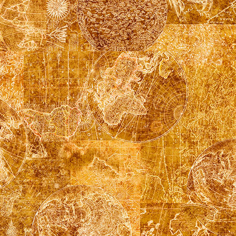 Nauticus - Map Tonal - Honey - Yardage