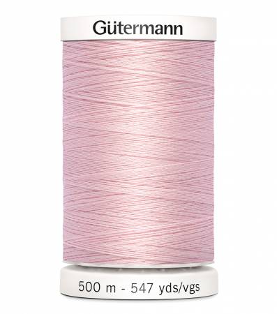 Gutermann - Polyester All Purpose Thread - 500 m/547 yds - #305 - Petal Pink