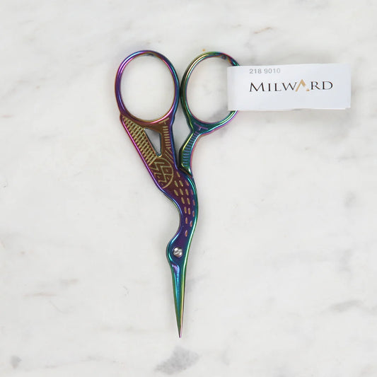 Milward Stork Embroidery Scissors - Rainbow (9cm/3.5in)