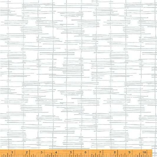 Maker's Collage White/Gray Trellis Fabric