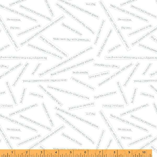 Maker's Collage White Blessings Fabric