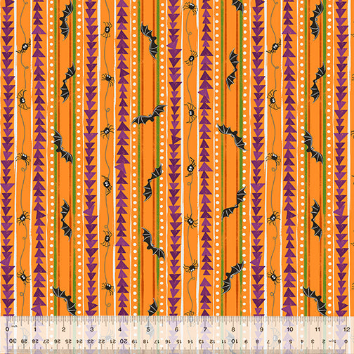 PWRH029.ORANGE Scaredy Cats - Orange - Scaredy Cat - Half Yard Cuts