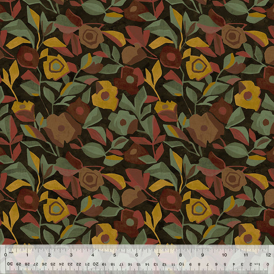 Gleaned - Mod Garden - Brun - Yardage