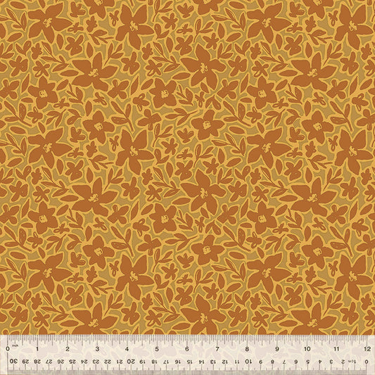 Gleaned - Earth Blooms - Amber - Yardage