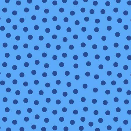 Merry-Go-Round- 54795-3 Blue Polka-YARDAGE