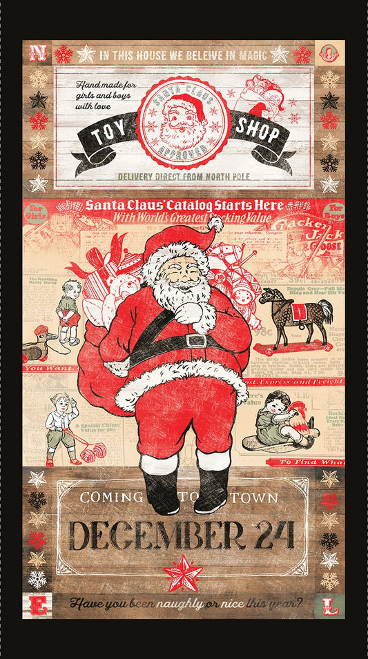 Vintage Whisper From Santa Panel multi - 7032P-83