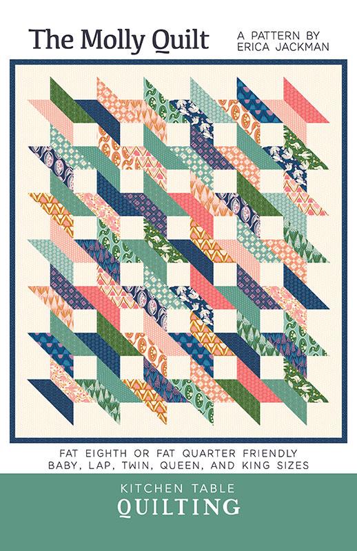 The Molly Quilt Pattern - Collection Sparkly Christmas Batik 64"x 75" - Quilt Kit