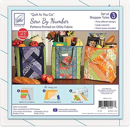 June Tailor - Quilt As You Go Utility Shoppers Totes - 3pk