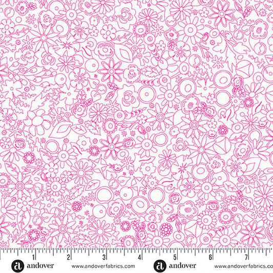 Sun Print Whisper Woodland Cosmos Fabric