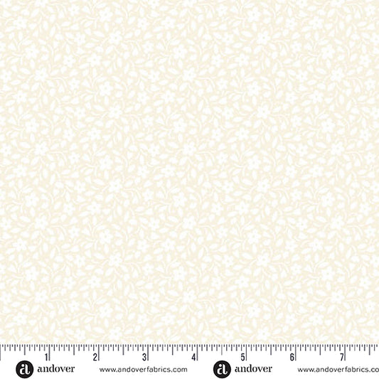 Heartland Hearts and Flowers Cream Fabric