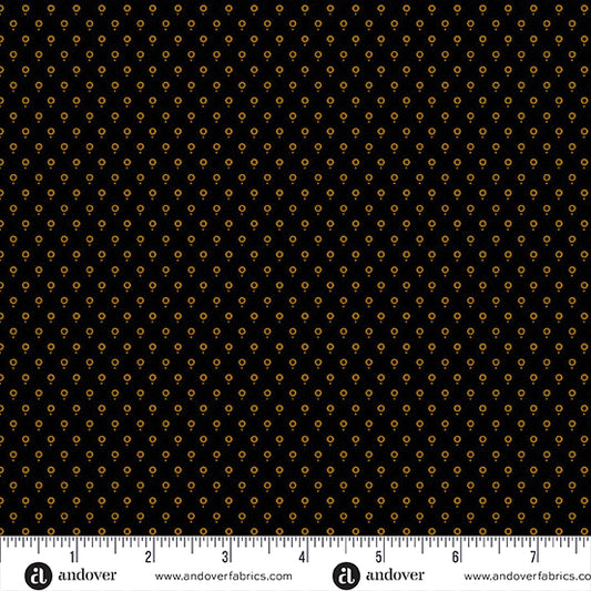Bridgeport Set Dots Black Fabric