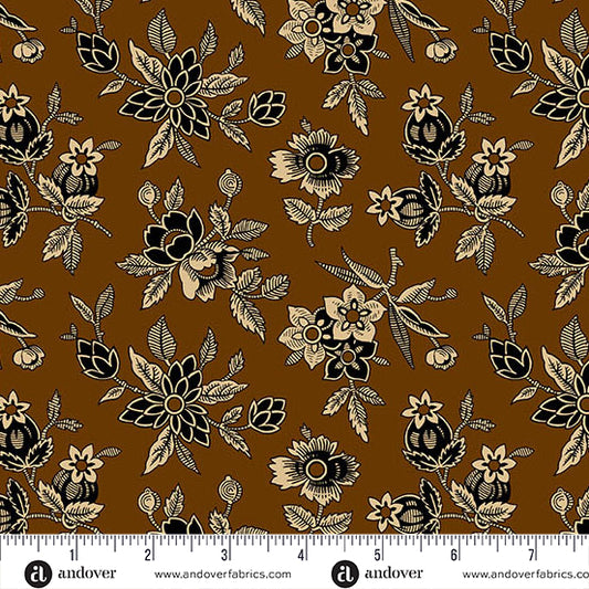 Bridgeport Bridgeport Blooms Brown Fabric