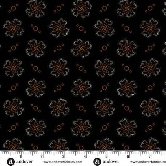 Bridgeport Quatrefoil Black Fabric
