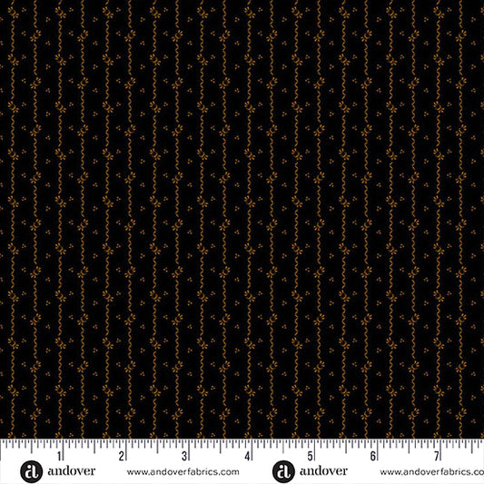 Bridgeport Deco Stitch Black Fabric